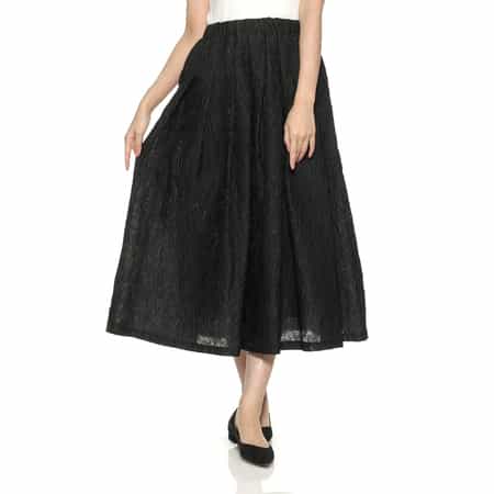 ウォッシャブル ジャカード素材 シャイニータックフレア スカート