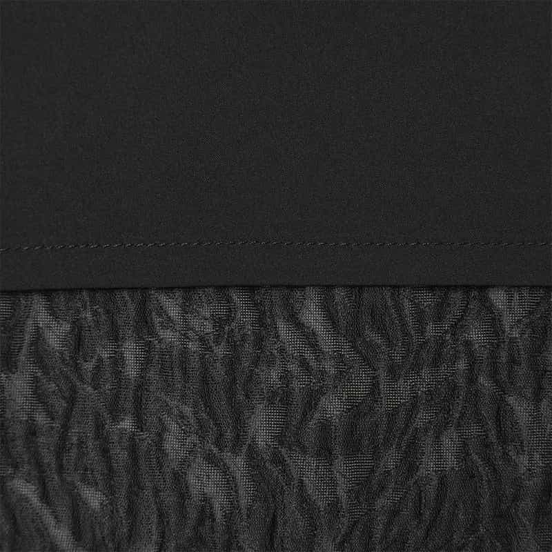 BARNEYS NEW YORK ウォッシャブル ジャカード素材 シャイニータックフレア スカート BLACK