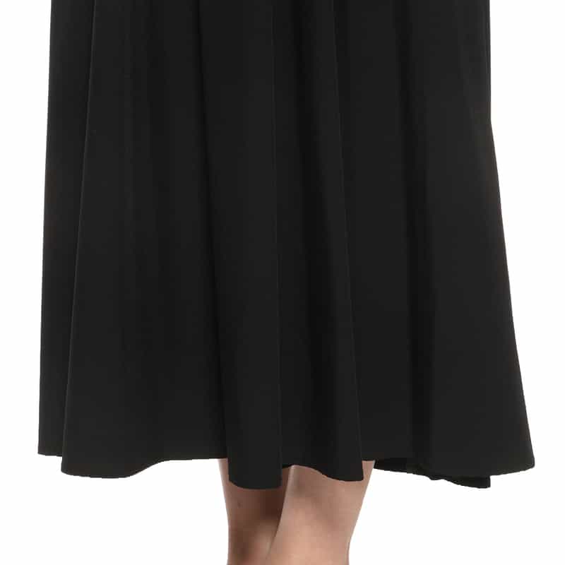 BARNEYS NEW YORK ニット×布帛 コンビネーション アシンメトリーデザインドレス WHITE