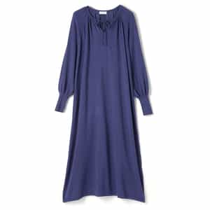 ウォッシャブル バルーンスリーブ ニットドレス