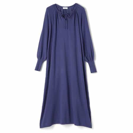 ウォッシャブル バルーンスリーブ ニットドレス