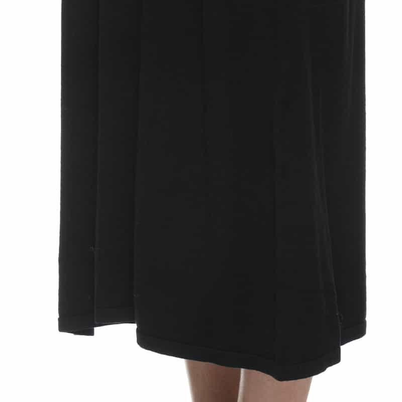 BARNEYS NEW YORK ウォッシャブル バルーンスリーブ ニットドレス BLACK