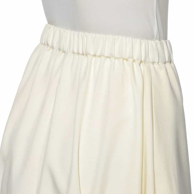 BARNEYS NEW YORK ウォッシャブル ツイストデザイン バルーンスカート WHITE