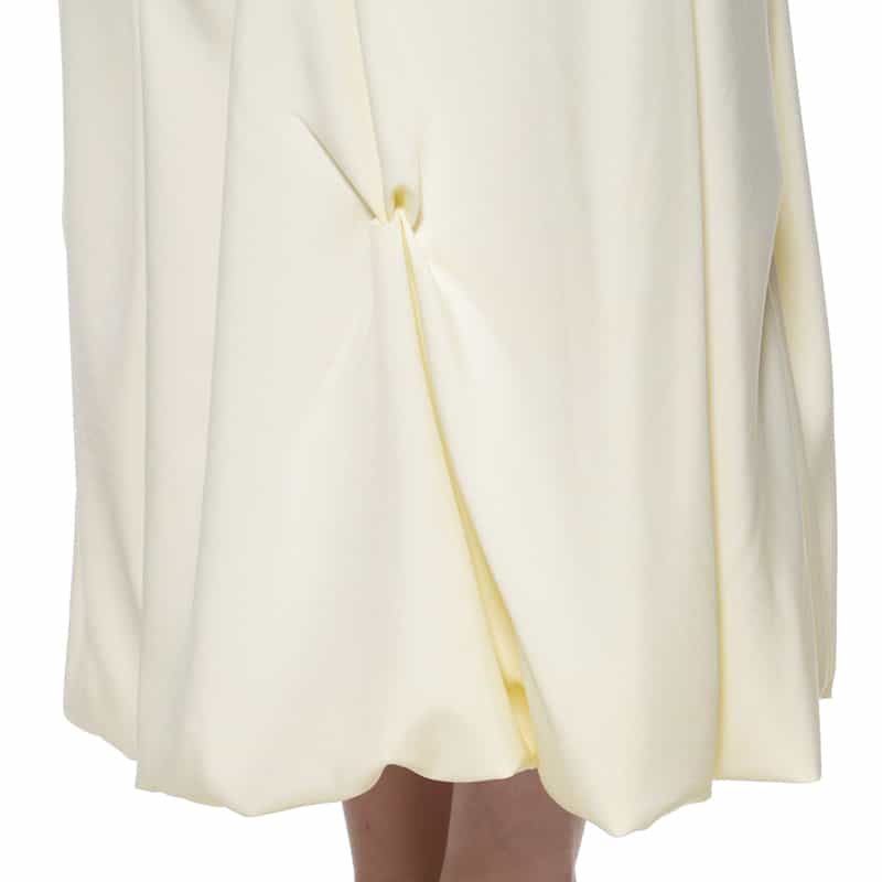 BARNEYS NEW YORK ウォッシャブル ツイストデザイン バルーンスカート WHITE