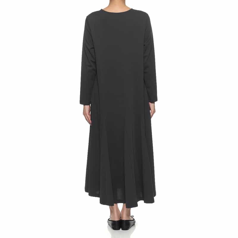 BARNEYS NEW YORK ウォッシャブル フレアドレス GRAY