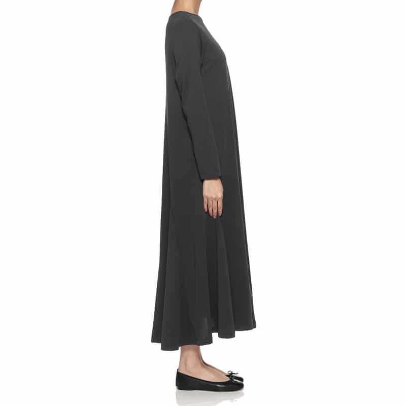 BARNEYS NEW YORK ウォッシャブル フレアドレス GRAY