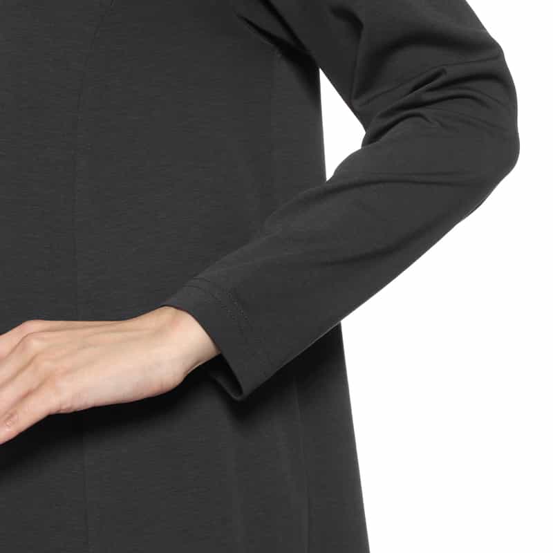 BARNEYS NEW YORK ウォッシャブル フレアドレス GRAY