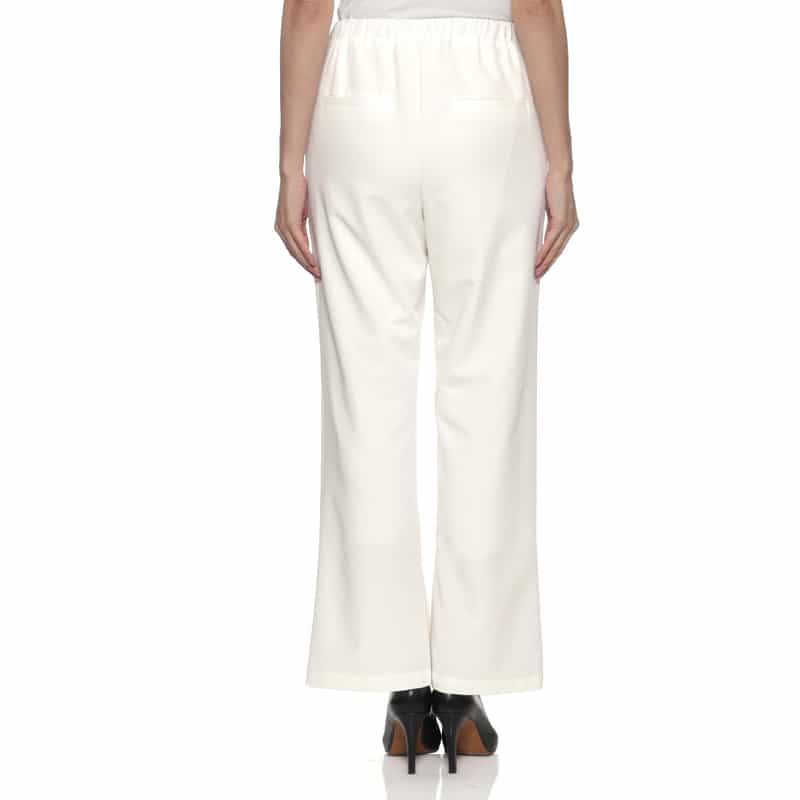 BARNEYS NEW YORK ウォッシャブル セミフレアパンツ WHITE