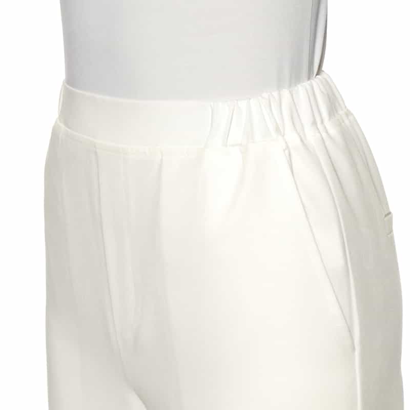 BARNEYS NEW YORK ウォッシャブル セミフレアパンツ WHITE