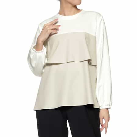 ウォッシャブル ペプラムデザインカットソー