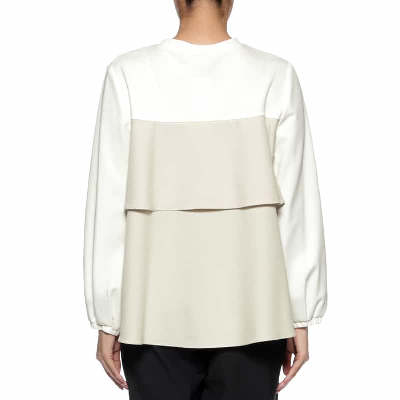 BARNEYS NEW YORK ウォッシャブル ペプラムデザインカットソー IVORY