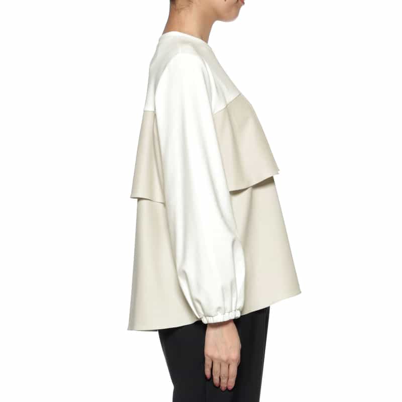 BARNEYS NEW YORK ウォッシャブル ペプラムデザインカットソー IVORY