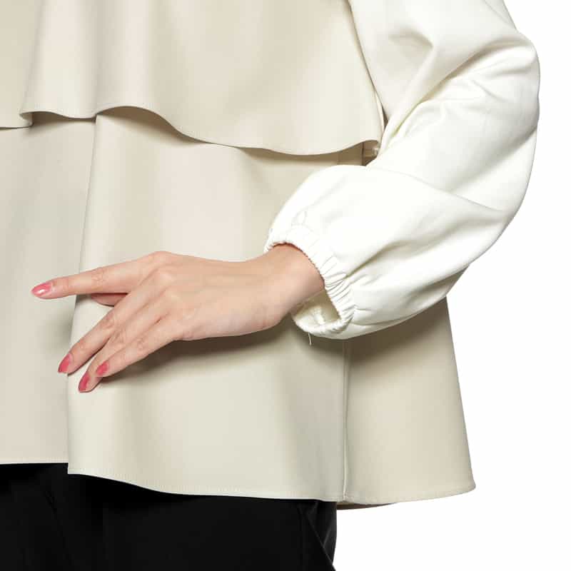 BARNEYS NEW YORK ウォッシャブル ペプラムデザインカットソー IVORY