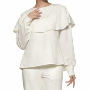 セットアップ ウォッシャブル デザインカラーブラウス