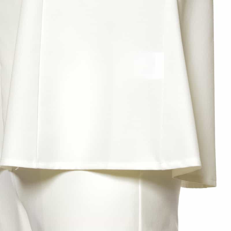 BARNEYS NEW YORK セットアップ ウォッシャブル デザインカラーブラウス WHITE