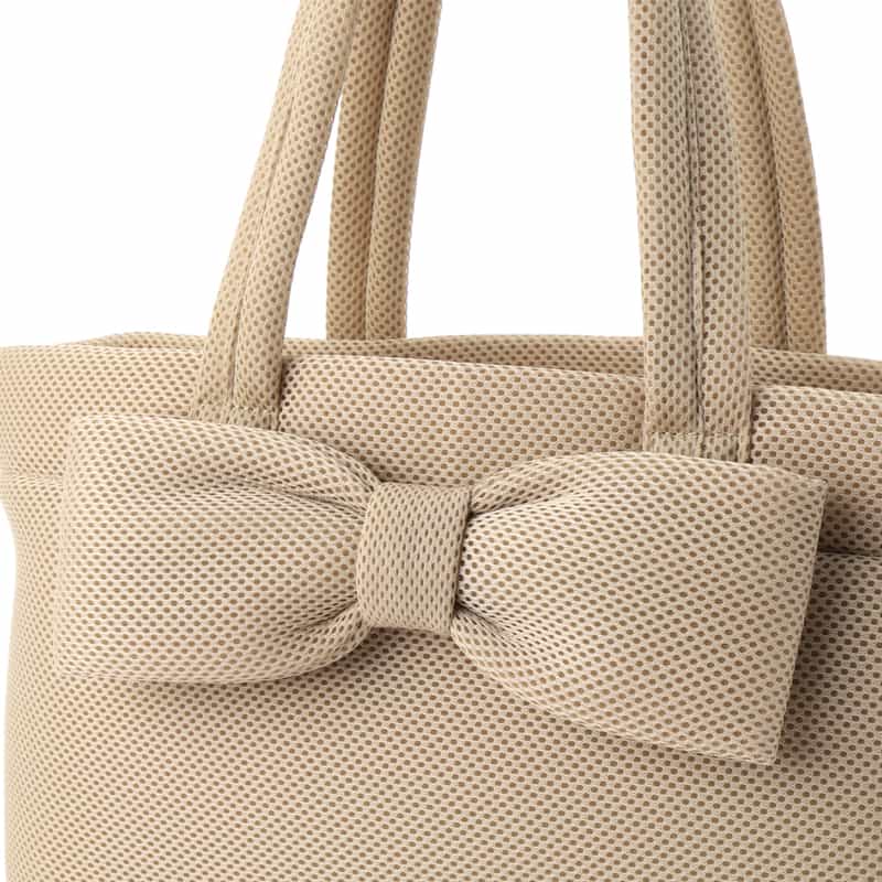 BARNEYS NEW YORK リボン付きトートバッグ BEIGE