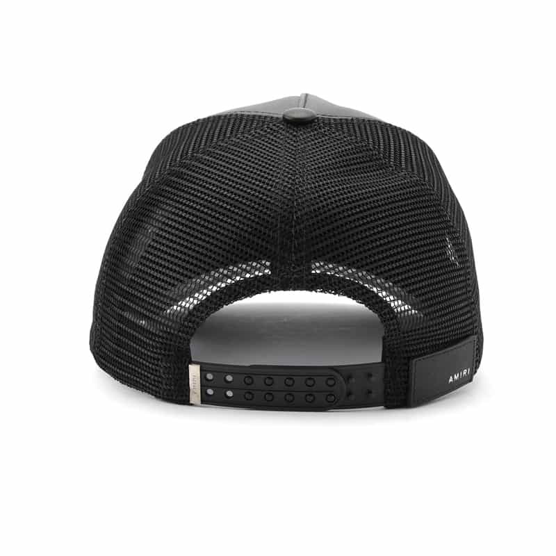 AMIRI AMIRI＜アミリ＞ ロゴ入りレザーキャップ BLACK