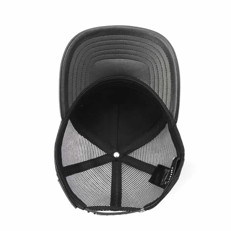 AMIRI AMIRI＜アミリ＞ ロゴ入りレザーキャップ BLACK