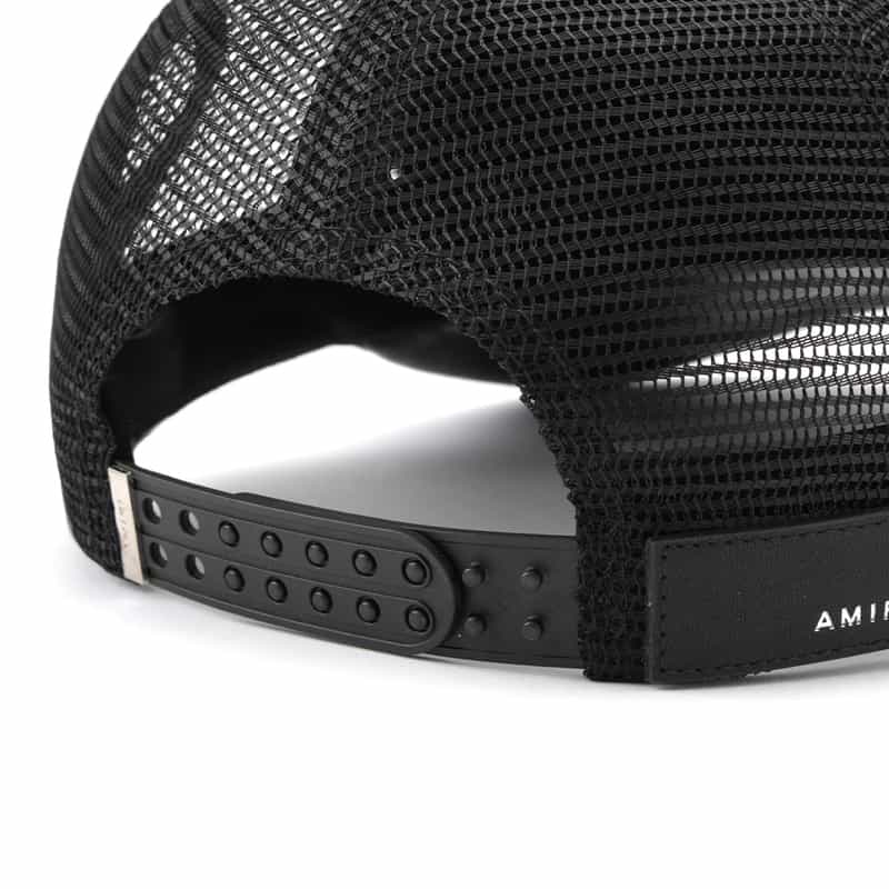 AMIRI AMIRI＜アミリ＞ ロゴ入りレザーキャップ BLACK