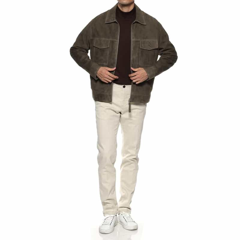 ARMA ARMA＜アルマ＞ スエード素材ジップアップブルゾン GRAY