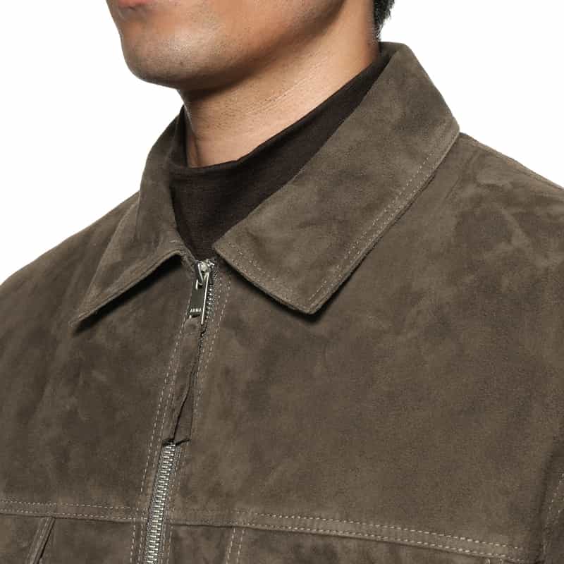 ARMA ARMA＜アルマ＞ スエード素材ジップアップブルゾン GRAY