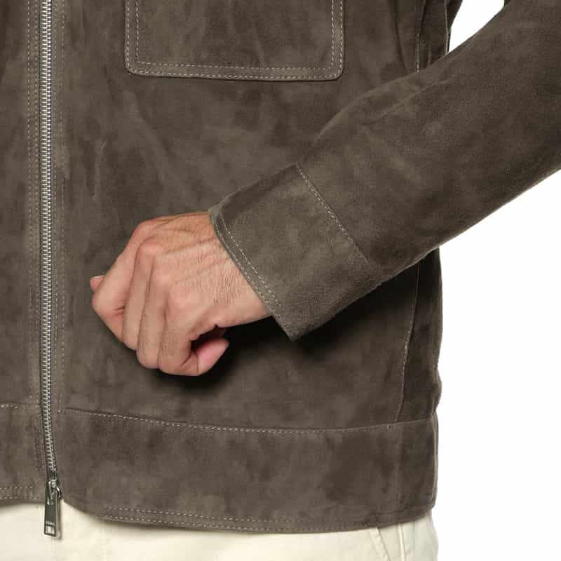 ARMA ARMA＜アルマ＞ スエード素材ジップアップブルゾン GRAY