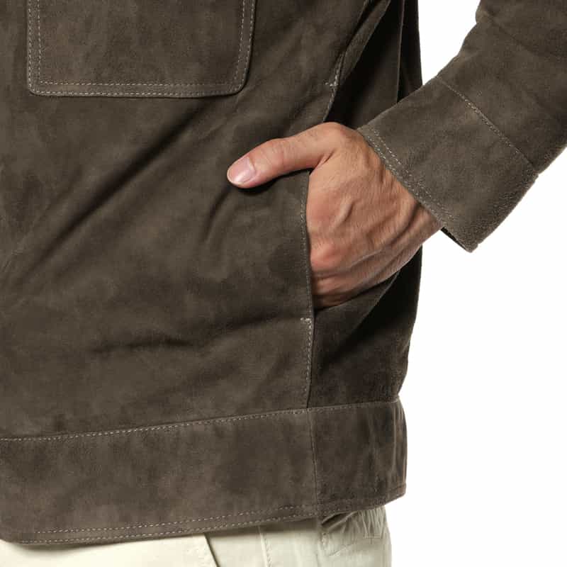 ARMA ARMA＜アルマ＞ スエード素材ジップアップブルゾン GRAY