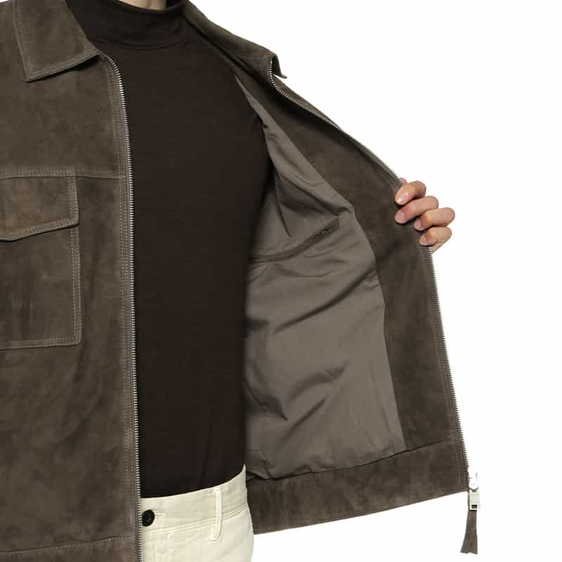 ARMA ARMA＜アルマ＞ スエード素材ジップアップブルゾン GRAY