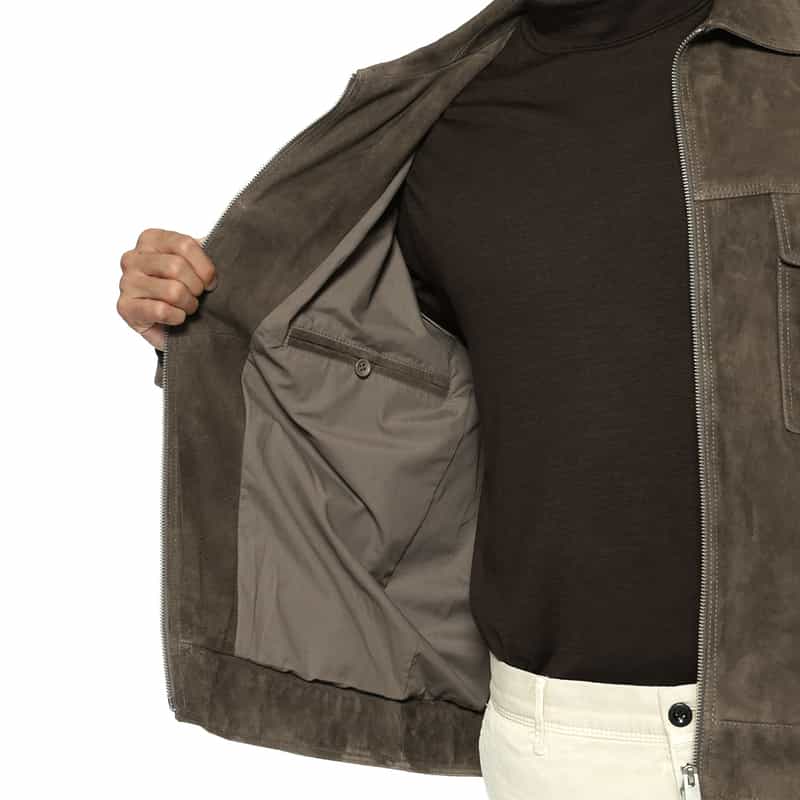 ARMA ARMA＜アルマ＞ スエード素材ジップアップブルゾン GRAY