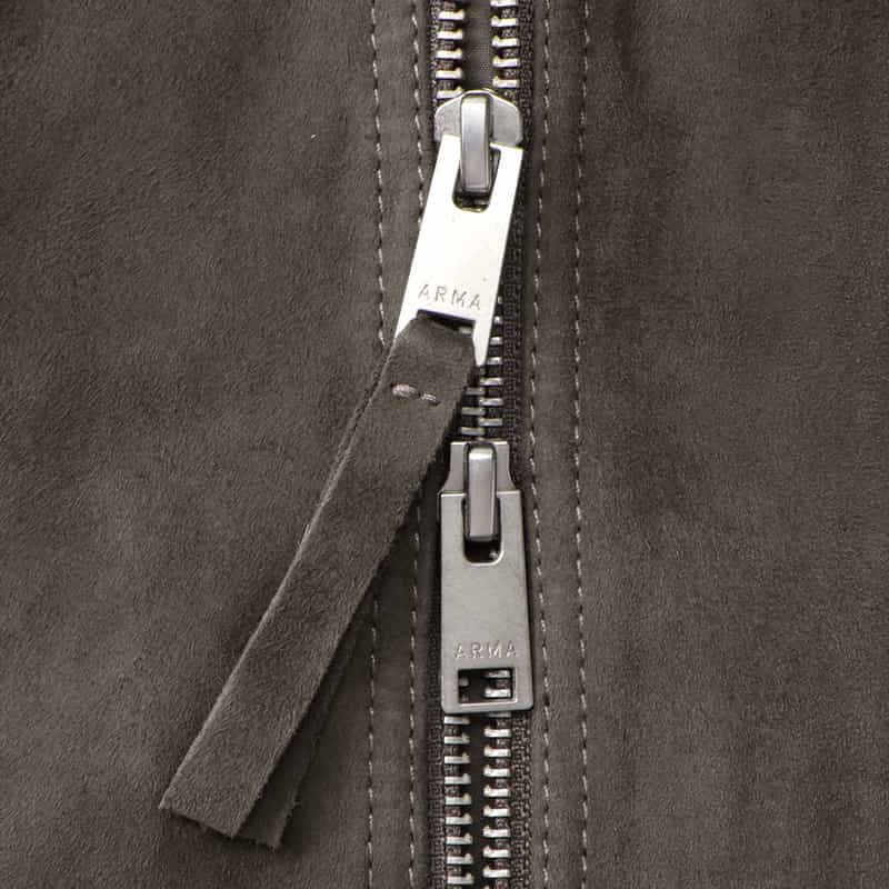 ARMA ARMA＜アルマ＞ スエード素材ジップアップブルゾン GRAY