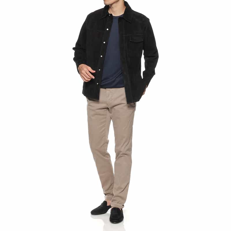 ARMA ARMA＜アルマ＞ バーニーズ　ニューヨーク限定スエード素材シャツジャケット BLACK