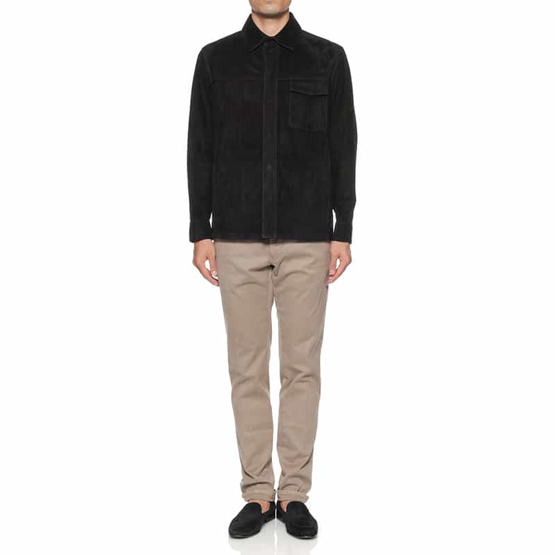 ARMA ARMA＜アルマ＞ バーニーズ　ニューヨーク限定スエード素材シャツジャケット BLACK