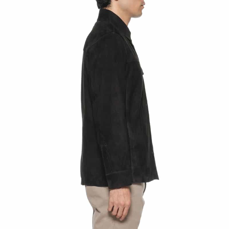 ARMA ARMA＜アルマ＞ バーニーズ　ニューヨーク限定スエード素材シャツジャケット BLACK