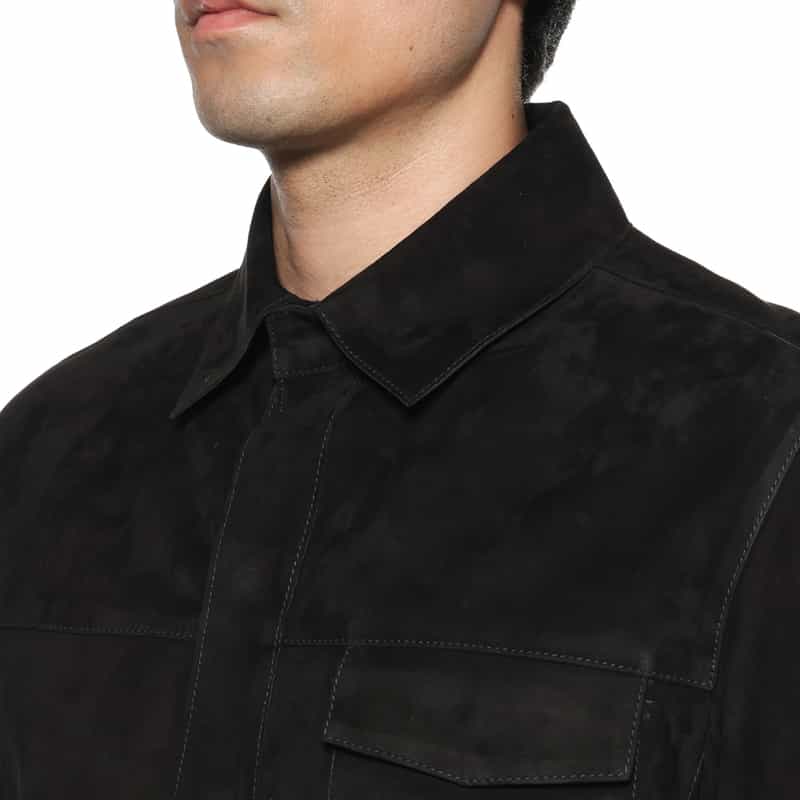 ARMA ARMA＜アルマ＞ バーニーズ　ニューヨーク限定スエード素材シャツジャケット BLACK