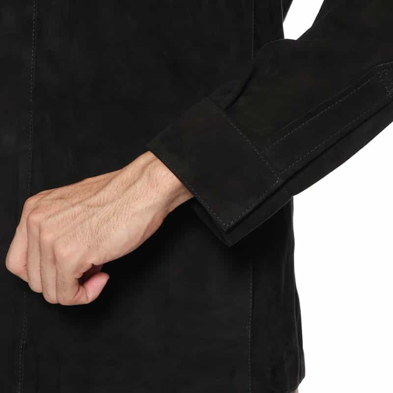 ARMA ARMA＜アルマ＞ バーニーズ　ニューヨーク限定スエード素材シャツジャケット BLACK