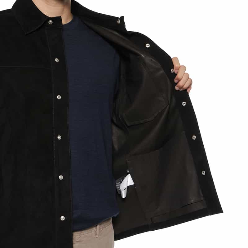 ARMA ARMA＜アルマ＞ バーニーズ　ニューヨーク限定スエード素材シャツジャケット BLACK