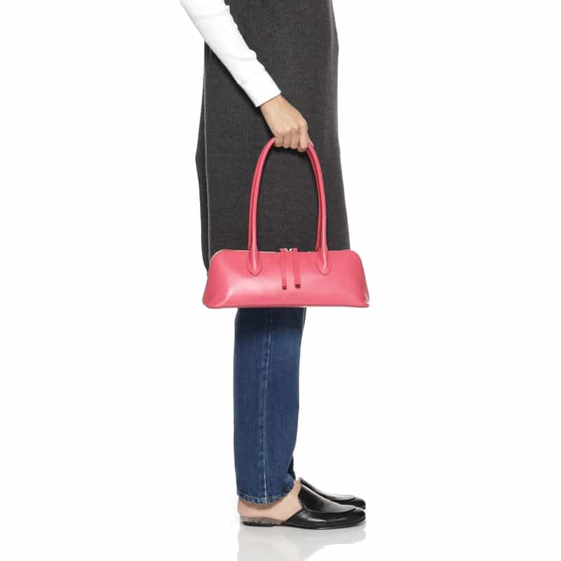 BARNEYS NEW YORK レザー ロングハンドルバッグ PINK