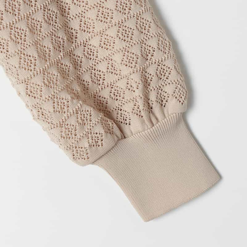 BARNEYS NEW YORK コンビネーション ジャガードニットドレス BEIGE