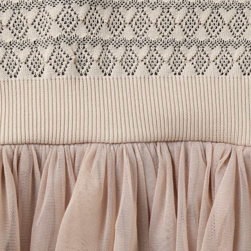 BARNEYS NEW YORK コンビネーション ジャガードニットドレス BEIGE