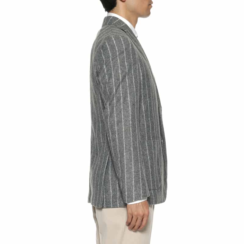 BRERAS BRERAS＜ブレラス＞ ストライプ柄テーラードジャケット"VENEZIA" GRAY