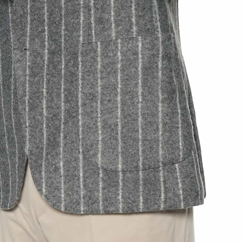 BRERAS BRERAS＜ブレラス＞ ストライプ柄テーラードジャケット"VENEZIA" GRAY