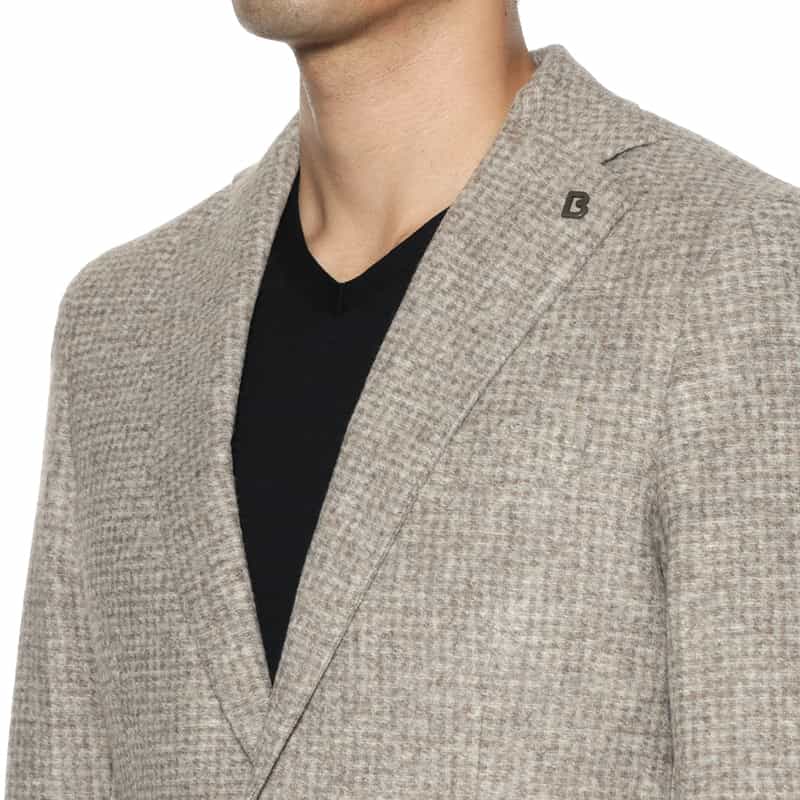 BRERAS BRERAS＜ブレラス＞ 千鳥柄テーラードジャケット"VENEZIA" BEIGE