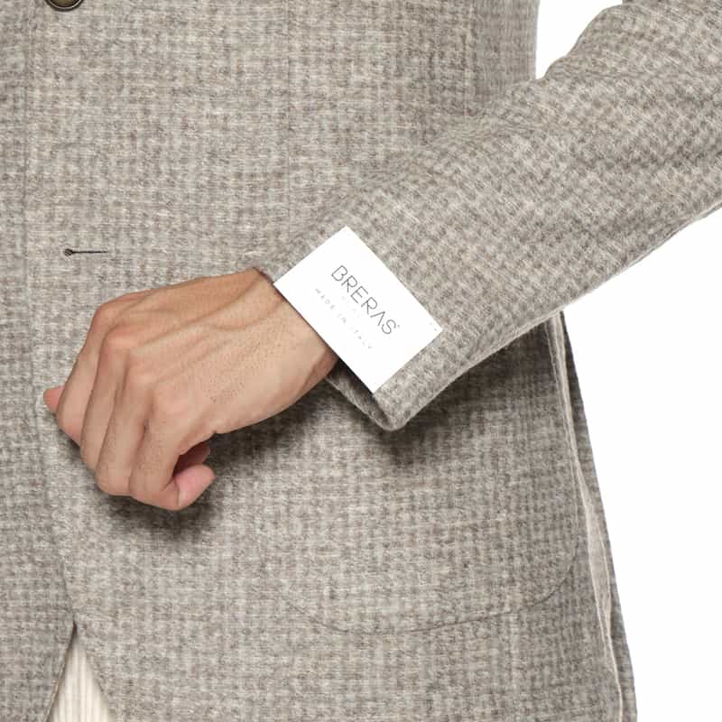 BRERAS BRERAS＜ブレラス＞ 千鳥柄テーラードジャケット"VENEZIA" BEIGE