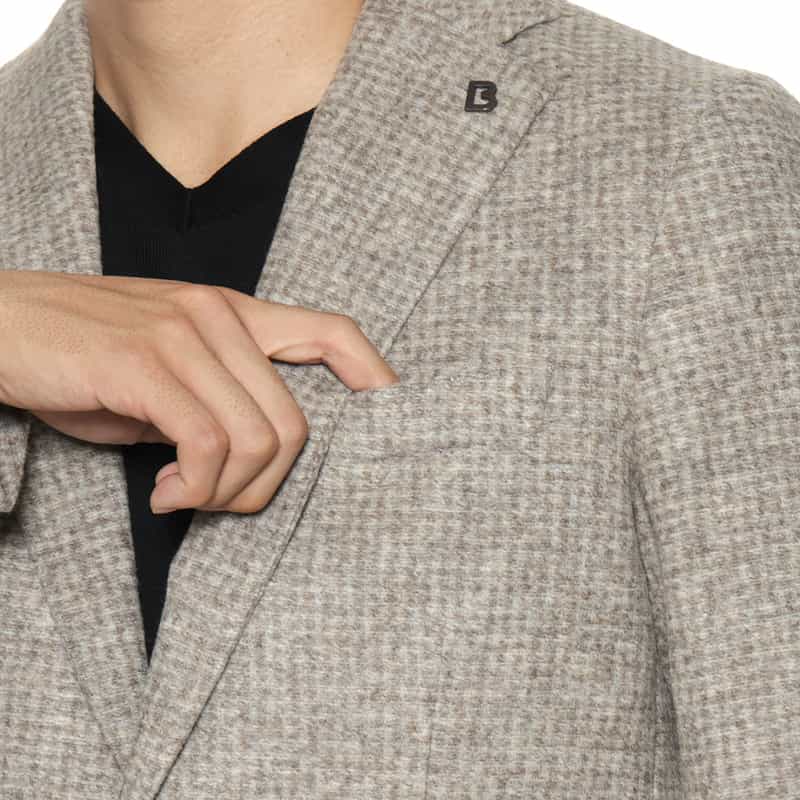 BRERAS BRERAS＜ブレラス＞ 千鳥柄テーラードジャケット"VENEZIA" BEIGE