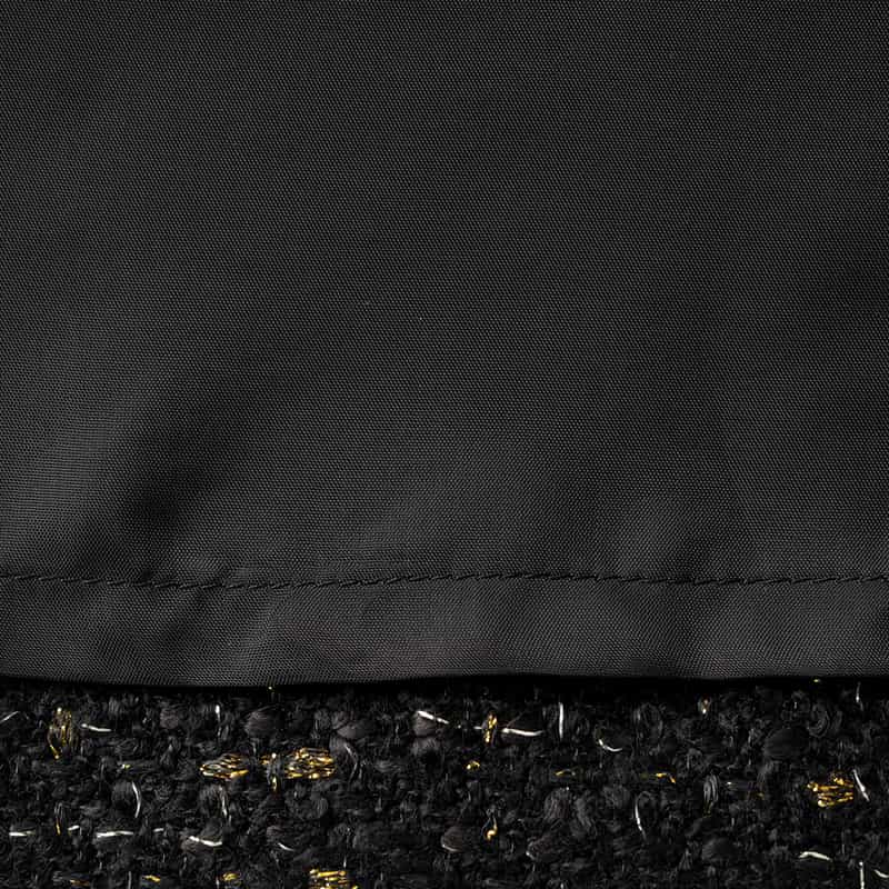 BARNEYS NEW YORK ツイード素材アシンメトリーフリルヘムドレス BLACK