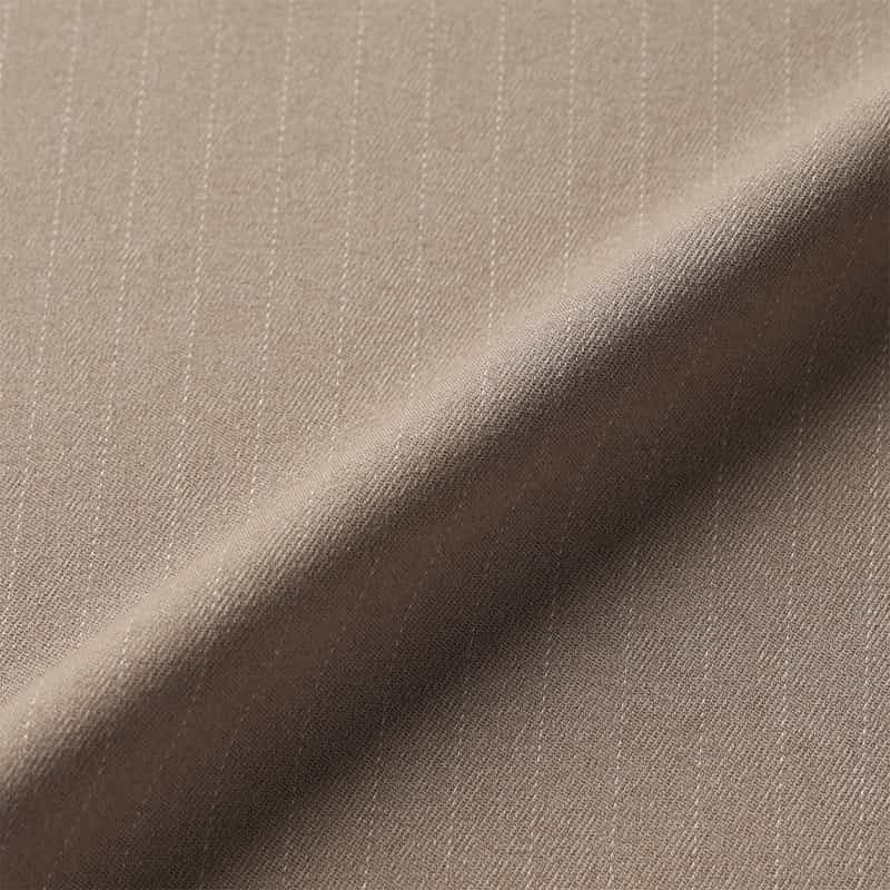 BARNEYS NEW YORK ウォッシャブル ピンストライプ柄ドローストリングワイドパンツ BROWN