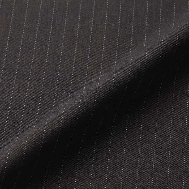 BARNEYS NEW YORK ウォッシャブル ピンストライプ柄ドローストリングワイドパンツ GRAY