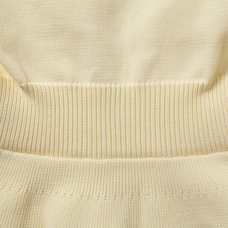 BARNEYS NEW YORK セットアップ ウォッシャブル ペプラムニットプルオーバー WHITE