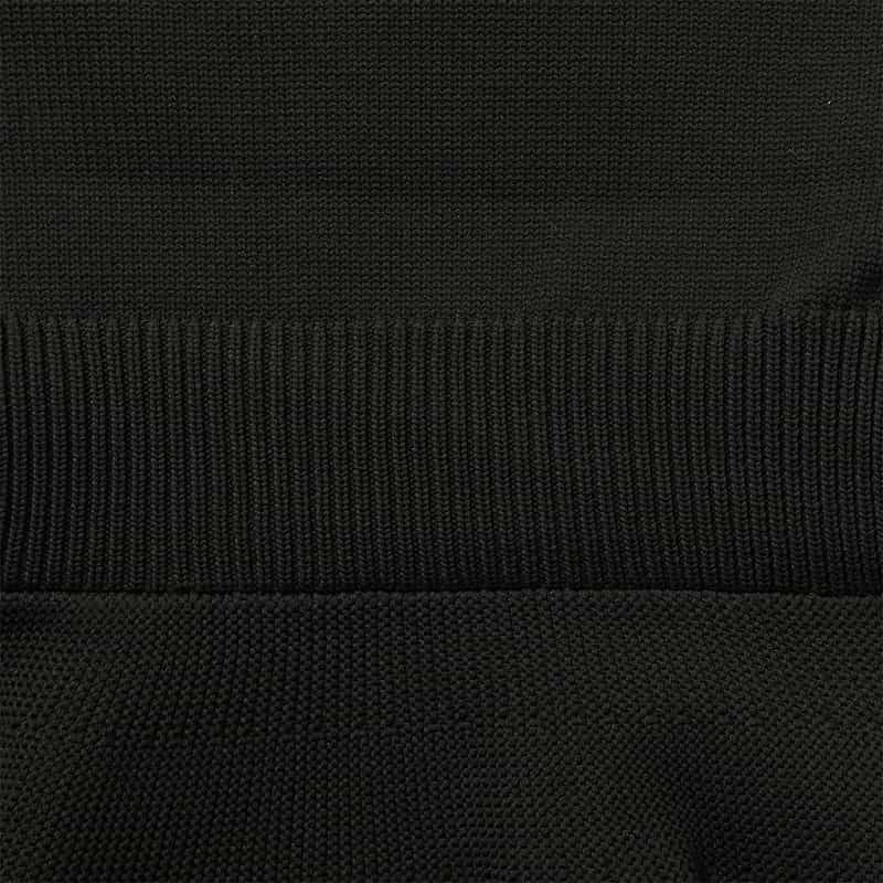 BARNEYS NEW YORK セットアップ ウォッシャブル ペプラムニットプルオーバー BLACK