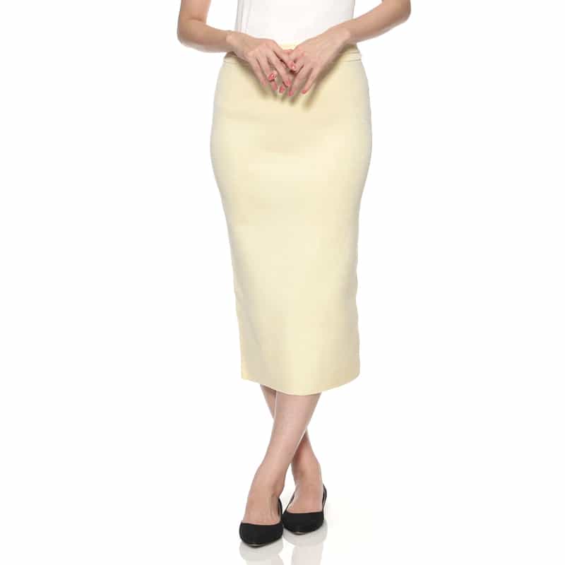BARNEYS NEW YORK セットアップ ウォッシャブル ニットスカート WHITE